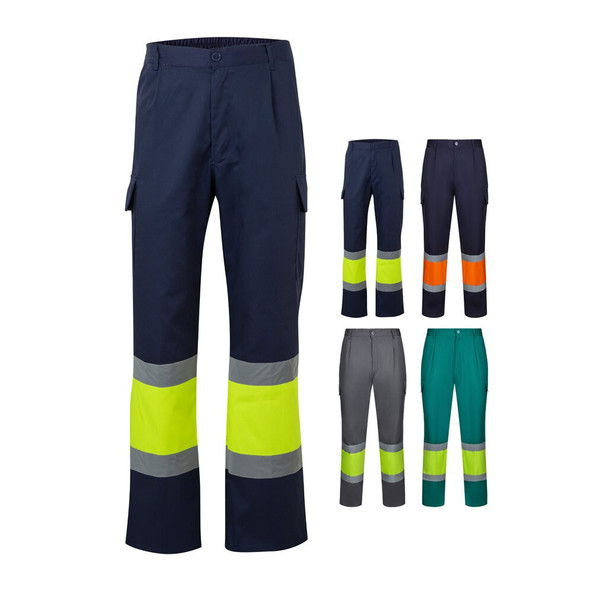 Velilla 36138 - Two-tone trousers, in twill (190g/m²), cotton (20%) and polyester (80%)