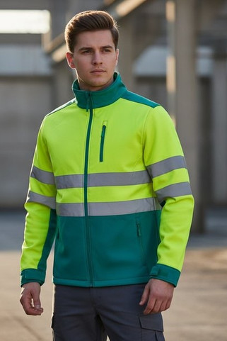 Velilla 36144 - Two-tone soft shell jacket (280g/m²), in polyester (96%) and elastane (4%)