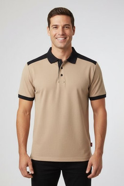 Velilla 36148 - Two-tone stretch piqué polo shirt (200g/m²) with short sleeves, in polyester (96%) and elastane (4%)