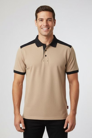 Velilla 36148 - Two-tone stretch piqué polo shirt (200g/m²) with short sleeves, in polyester (96%) and elastane (4%)