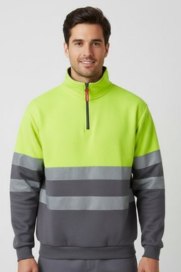 Velilla 36149 - Sweatshirt bicolore (300g/m²) en polyester éponge (100%)