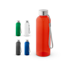 hi!dea 54326 - Kierrätettyä PET (100 % rPET)-pullo, jossa on kiiltävä läpikuultava pinta 600 mL