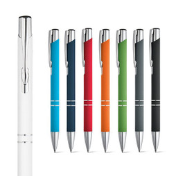 hi!dea 81141 - Kugelschreiber aus Aluminium mit Gummifinish
