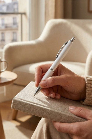 ABS ball pen with clip and metal trim - Egotier 81161