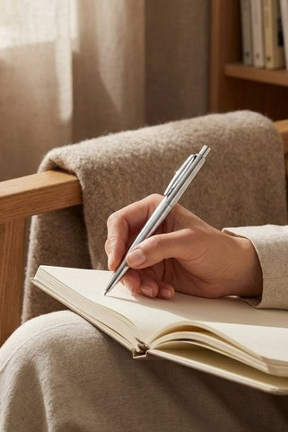 Stainless steel ball pen with glossy body and clip - Egotier 81170