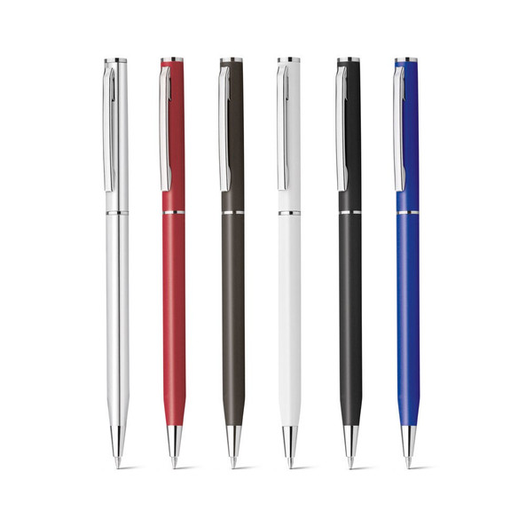 hi!dea 81185 - Aluminium ball pen with clip and twist mechanism