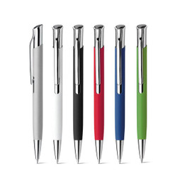 hi!dea 81192 - Aluminium ball pen with rubber finish