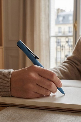 Aluminium and ABS ball pen with clip - Egotier 91495