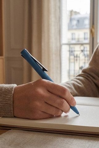 Aluminium and ABS ball pen with clip - Egotier 91495