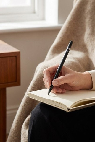 Musteeton kynä, jonka runko on kierrätetystä alumiinirunko (100 % rAL) - Egotier 91696