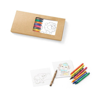 Colouring set supplied in a Kraft paper box - Egotier 91755