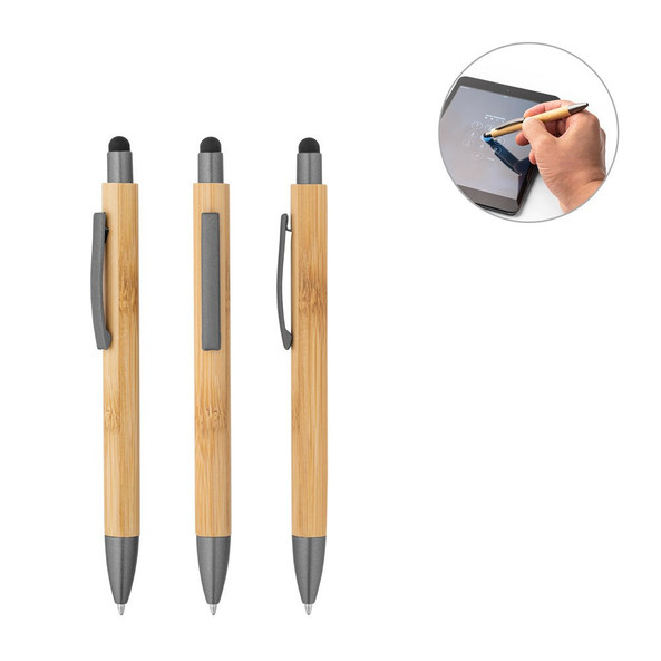 hi!dea 91770 - Penna a sfera in bambù con finitura opaca