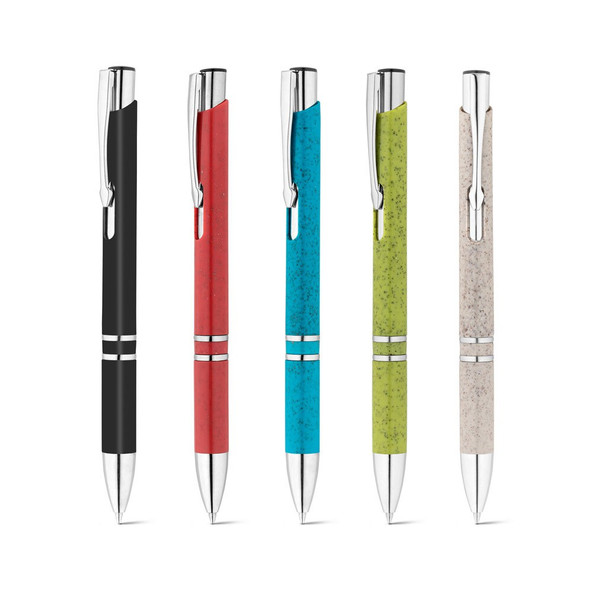 hi!dea 91771 - Straw fibre and ABS ball pen with clip