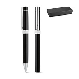 hi!dea 91816 - Metal rollerball and ballpoint set with clip