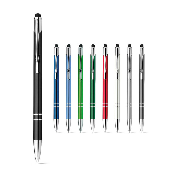 hi!dea 91849 - Aluminium ball pen with touch tip and clip