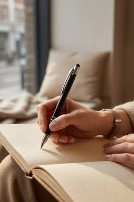 Aluminium ball pen with touch tip and clip - Egotier 91849