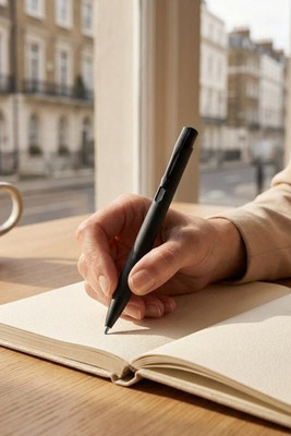 Recycled aluminium (100% rAL) ballpoint pen with rubber finish - Egotier 91944