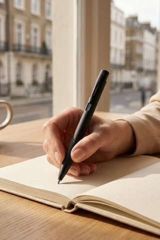 Recycled aluminium (100% rAL) ballpoint pen with rubber finish - Egotier 91944