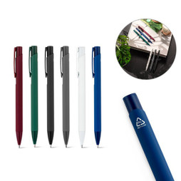 hi!dea 91944 - Recycled aluminium (100% rAL) ballpoint pen with rubber finish