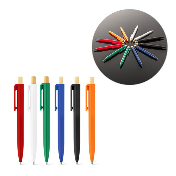 hi!dea 91945 - Gerecyclede ABS (100% rABS) balpen met bamboe knop