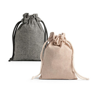 Recycled cotton gift bag (70%) and polyester (30% rPET) (140 g/m²) - Egotier 92076