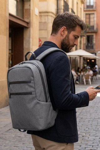 Waterproof 2 Tone Nylon 15 laptop backpack - Egotier 92081