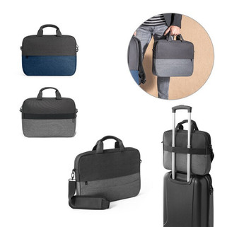 Padded laptop bag in 600D high-density recycled polyester 15" - Egotier 92086