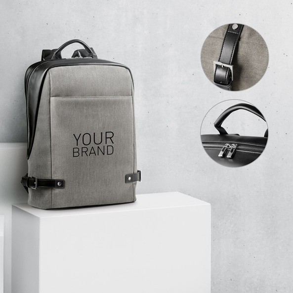 Branve 92147 - Mochila para portátil até 15'6'' em tecido e PU
