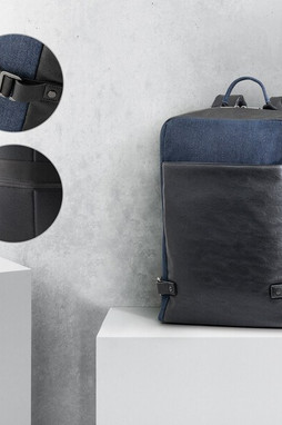 Branve 92189 - Zaino porta PC fino a 156 in denim e PU