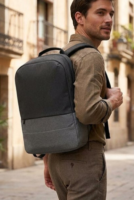 Anti-theft backpack in 600D high-density recycled polyester - Egotier 92190