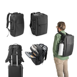 High-density recycled 600D polyester travel backpack for 173" laptop - Egotier 92318