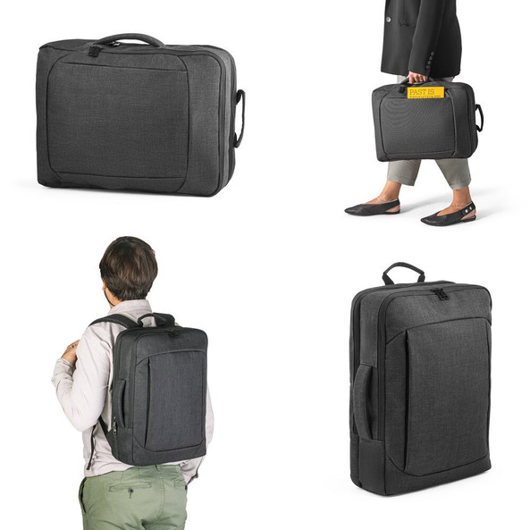 hi!dea 92329 - Sac à dos 2 en 1 en 600D pour ordinateur 15'6"