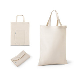 hi!dea 92332 - Foldable bag in cotton (50%), recycled cotton (30%) and polyester (20% rPET) (140 g/m²)