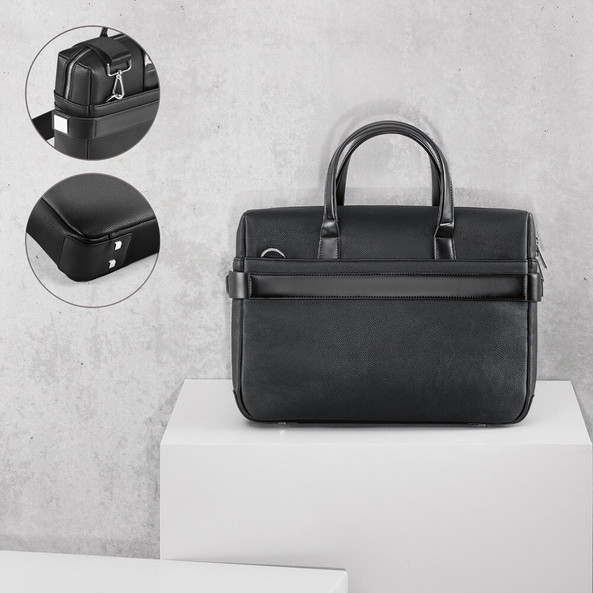 Branve 92359 - 15'6" Executive laptop briefcase in poly leather