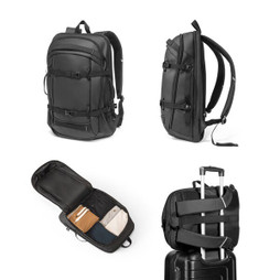 hi!dea 92363 - Laptop backpack in 900D, high-density recycled polyester, with water-resistant coating and 210D recycled polyester lining 173"