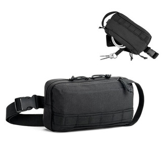Waist bag in high-density 600D recycled polyester and 210D recycled polyester lining - Egotier 92388