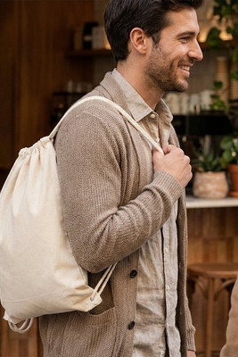 100% cotton drawstring bag (140 g/m²) - Egotier 92398