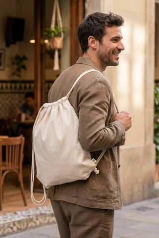 100% organic cotton drawstring bag (140 g/m²) - Egotier 92527