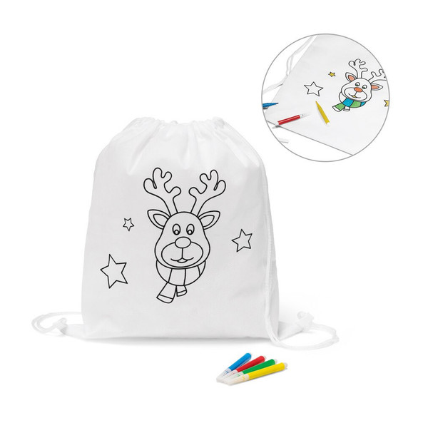hi!dea 92621 - Children's colouring drawstring bag