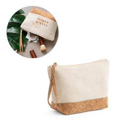 hi!dea 92735 - 100% cotton and cork toiletry bag