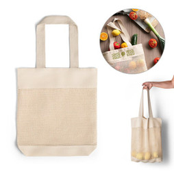 hi!dea 92927 - Borsa con rete in cotone 100% (180 g/m²)