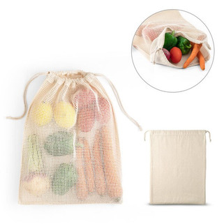 100% cotton bag (120 g/m²) with 100% cotton mesh on the front (100 g/m²) - Egotier 92935