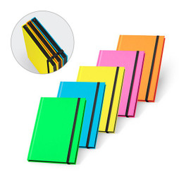 hi!dea 93269 - A5-Notizbuch aus fluoreszierendem PU mit linierten Seiten