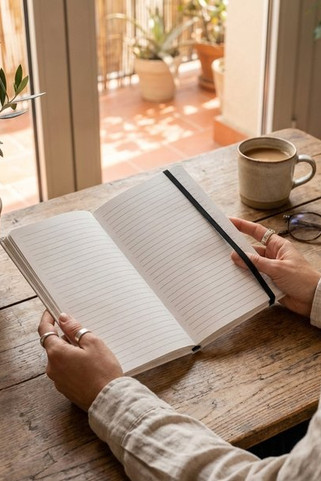 A5 notepad made from recycled milk cartons with lined pages - Egotier 93271