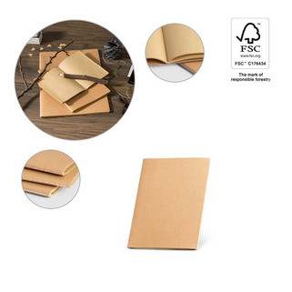 Notepad with cardboard cover (250 g/m²) and plain pages - Egotier 93274