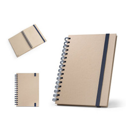 hi!dea 93287 - A5 Notizbuch mit Ringen, fester Einband, aus Zuckerrohrpapier (80% zuckerrohr) mit unbedruckte Seiten