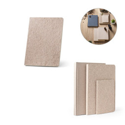 hi!dea 93290 - A5 notepad with semi-rigid cover made from tea leafs waste (65%)