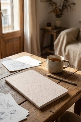 A6 notepad with flexible cover made from organic elephant matter (80%) - Egotier 93291