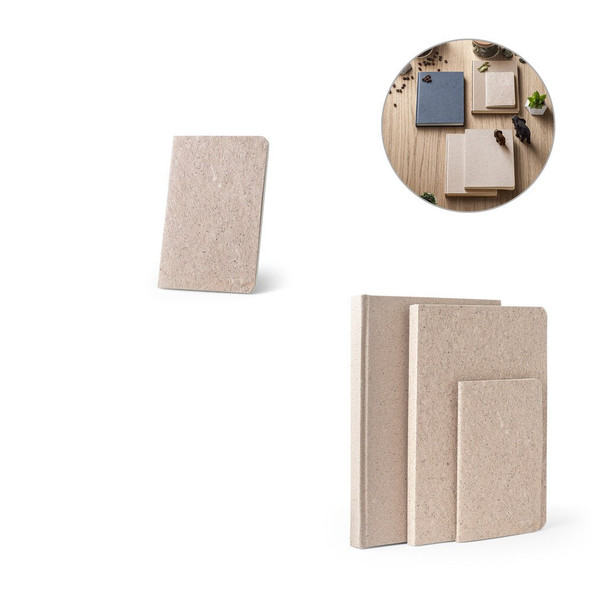 hi!dea 93293 - A6 notepad with flexible cover made from tea leafs waste (65%)