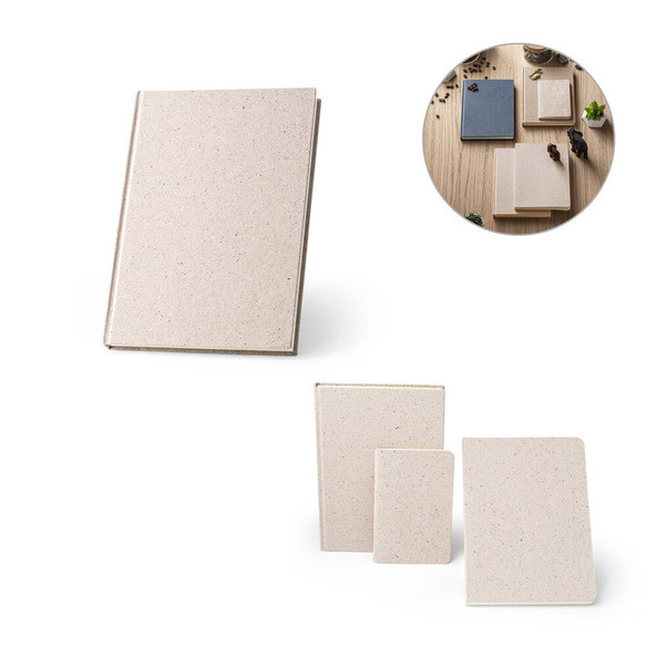 hi!dea 93294 - A5 notepad with hard cover made from organic elephant matter (80%)